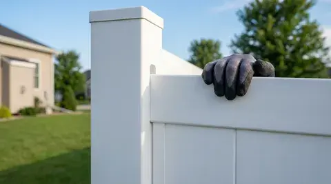 Vinyl fence installation in Ogden